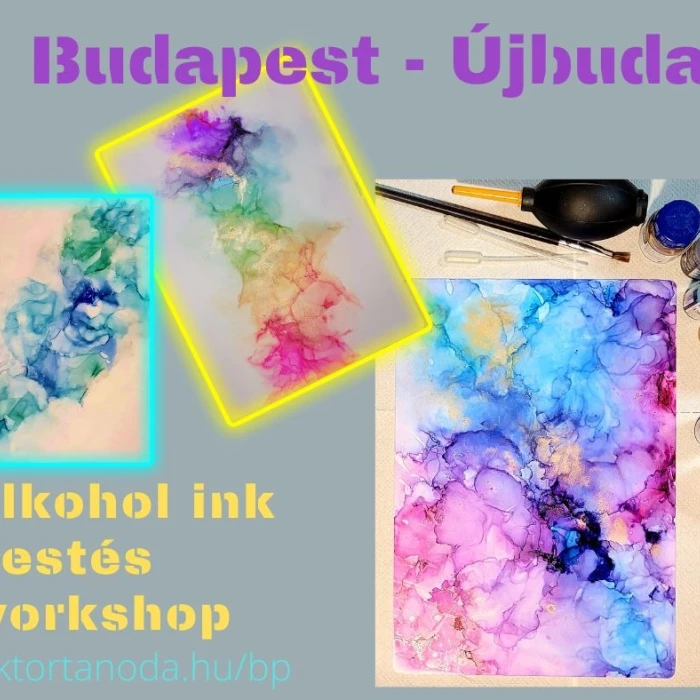 Kezdő alcohol ink workshop 04.11