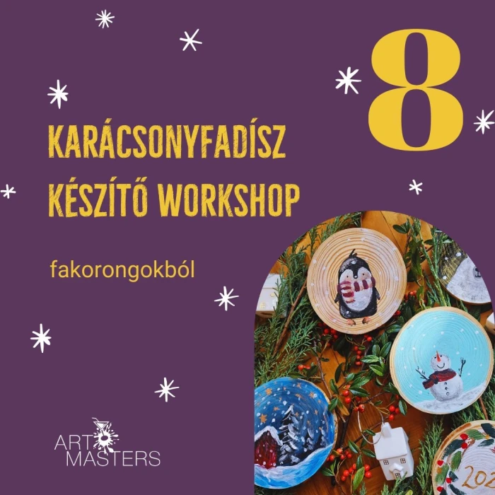 Karácsonyfadísz készítő workshop fakorongokból