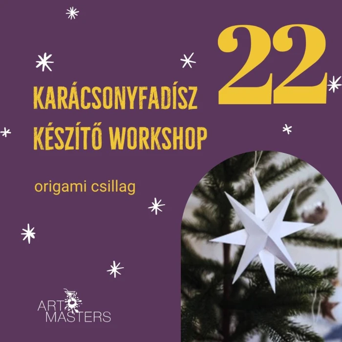Karácsonfadísz készítő workshop origami csillag