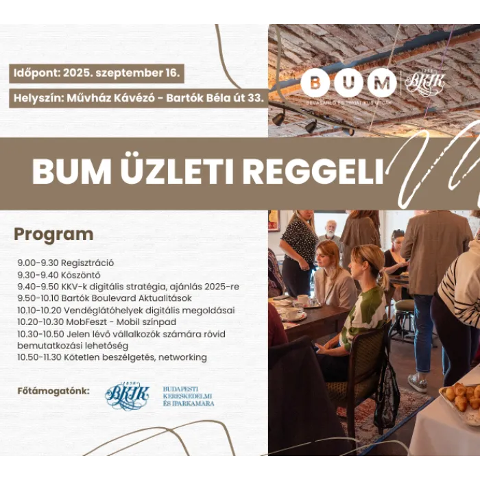 BUM Üzleti Reggeli - 2025 Ősz - szeptember