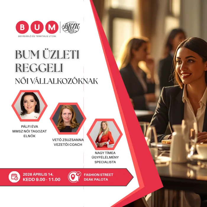 Női vállalkozók üzleti reggelije a Deák Palotában