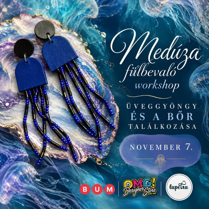 Medúza fülbevaló készítő workshop
