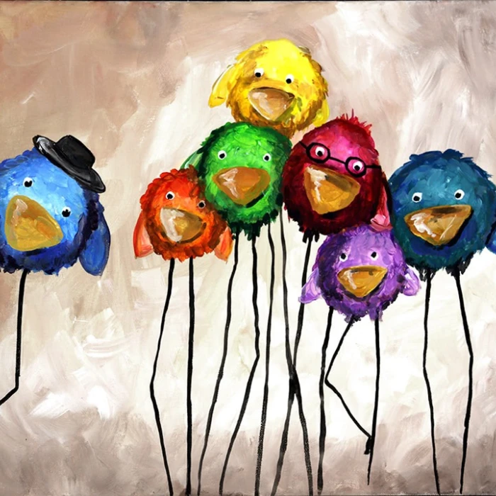 Szülő-gyerek páros festés: Őrült ökörszemek - ArtMasters