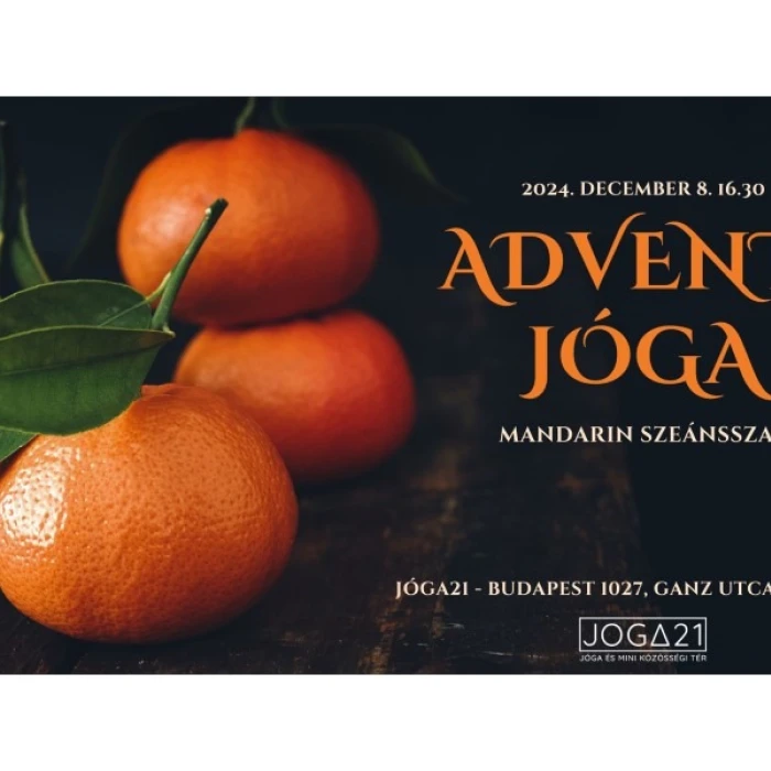 Adventi jógaóra mandarin szeánsszal