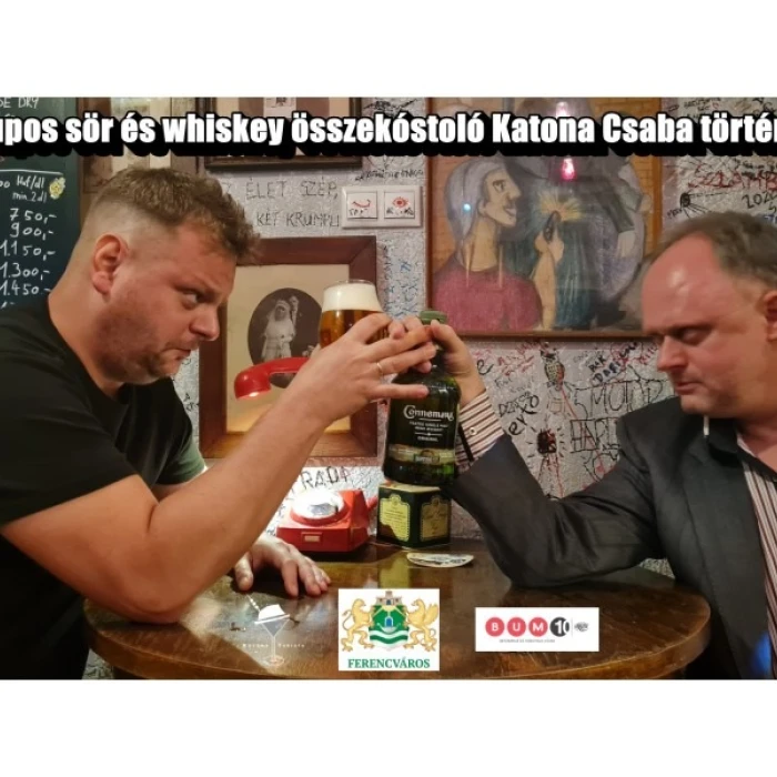 Sör és whiskey összekóstoló Katona Csaba történésszel – stand-up módra
