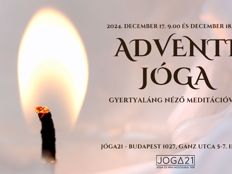 Adventi jóga gyertyaláng néző meditációval