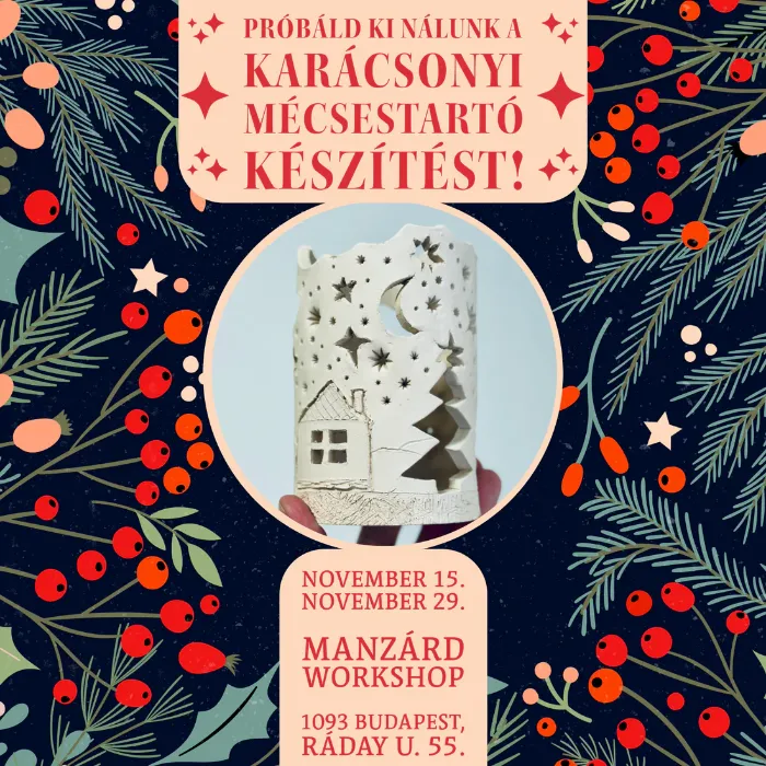 Karácsonyi mécsestartó készítés
