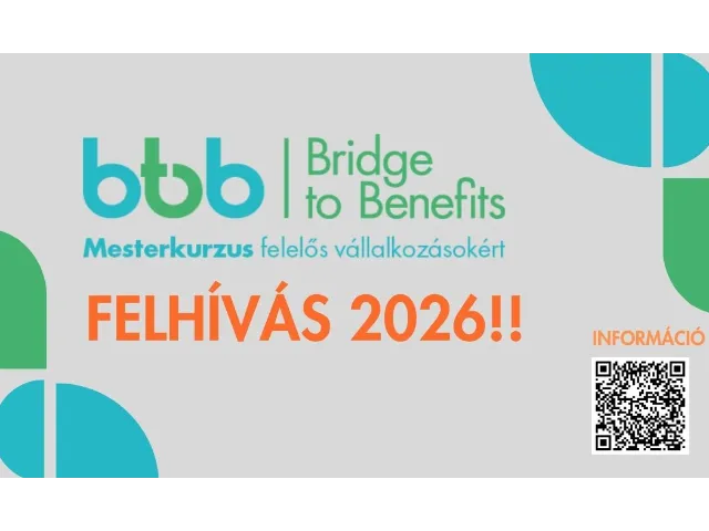Megjelent a BRIDGE TO BENEFITS Mesterkurzus 2026 évadának felhívása!
