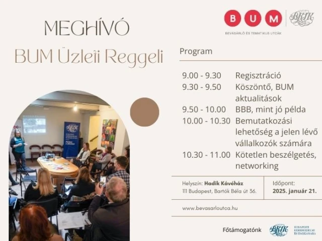 BUM Üzleti Reggeli 2025 - január