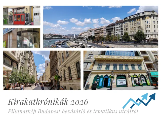 Kirakatkrónikák 2026: javuló főutcák, új gócpontok és átalakuló üzleti mix Budapest belvárosában