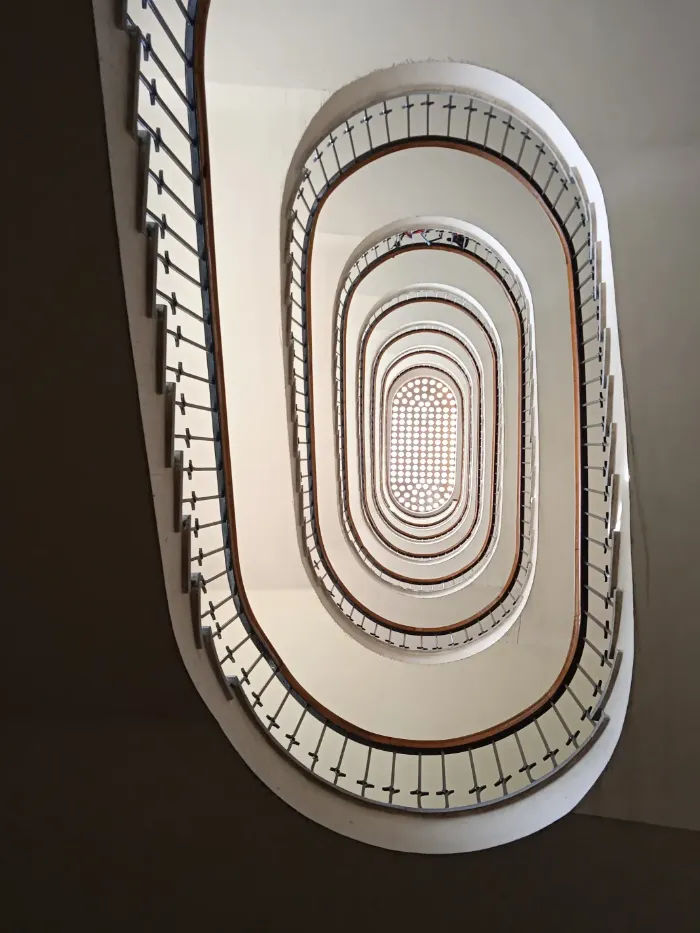 The luxury apartment building at 15-17 Margaret Boulevard, known as the Plunger House, was built in 1938 and takes its name from the circular glass lifts in its iconic staircase. 